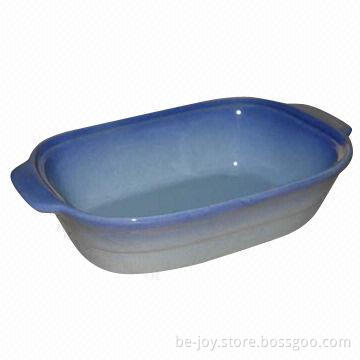 Square Ceramic Plate with Handle, Various Colors are Available, OEM Orders are Welcome